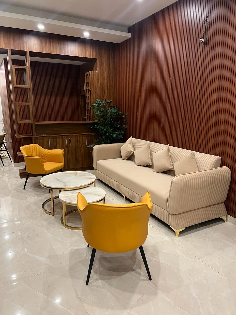 Modern office workstation planning with ergonomic chairs