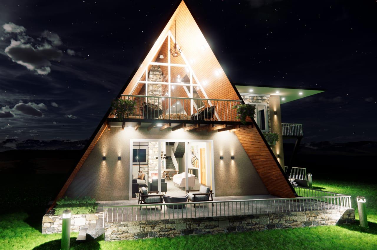 Hill Villa - Interior master bed